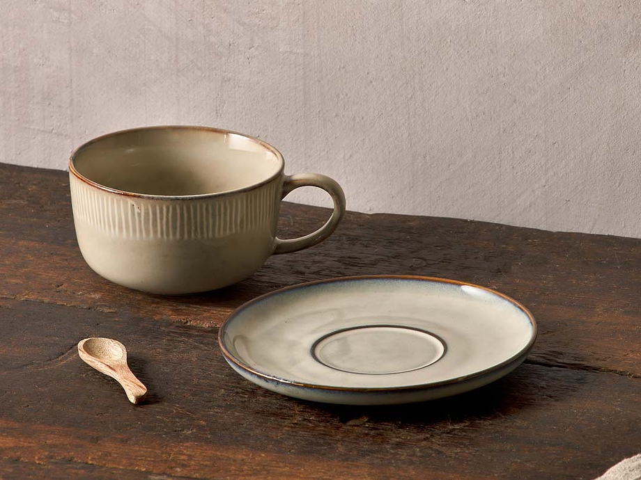 Malia Cup & Saucer - Cream