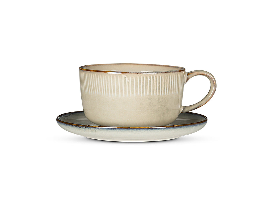 Malia Cup & Saucer - Cream