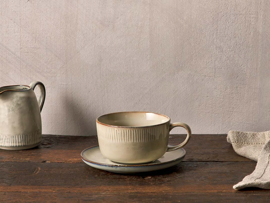 Malia Cup & Saucer - Cream