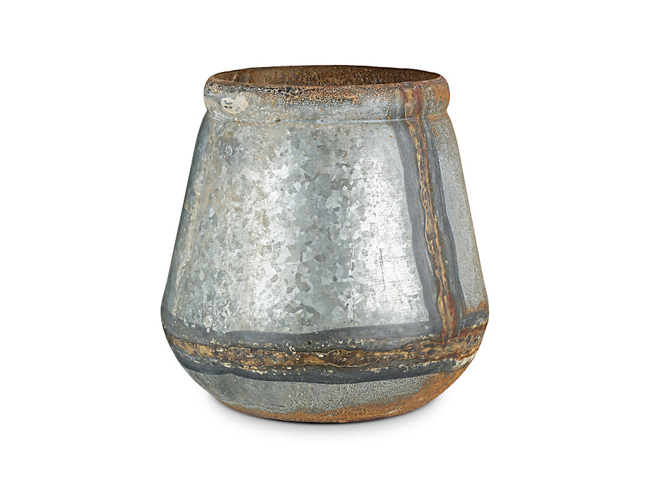 Mamba Outdoor Planter - Aged Zinc