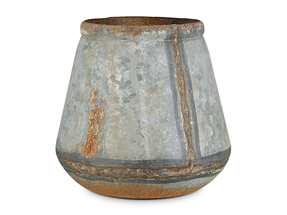 Mamba Outdoor Planter - Aged Zinc