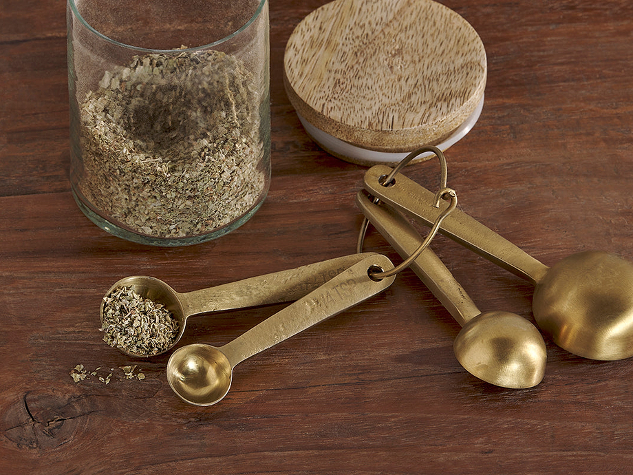 Mane Measuring Spoons - Brushed Gold