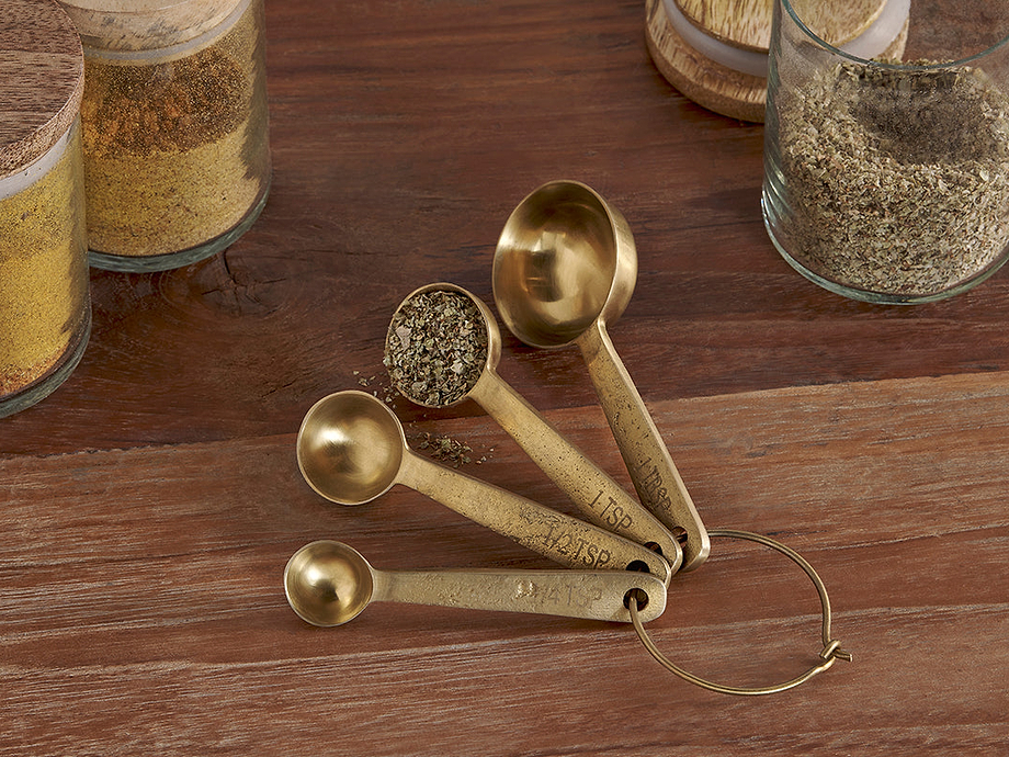 Mane Measuring Spoons - Brushed Gold