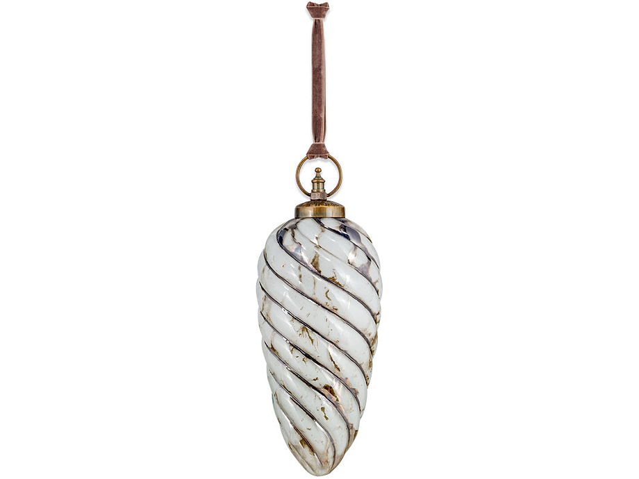 Maran Giant Bauble - Gold & Cream