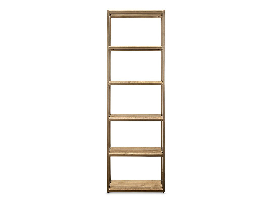 Marjori Mango Wood And Iron Standing Shelves - Narrow