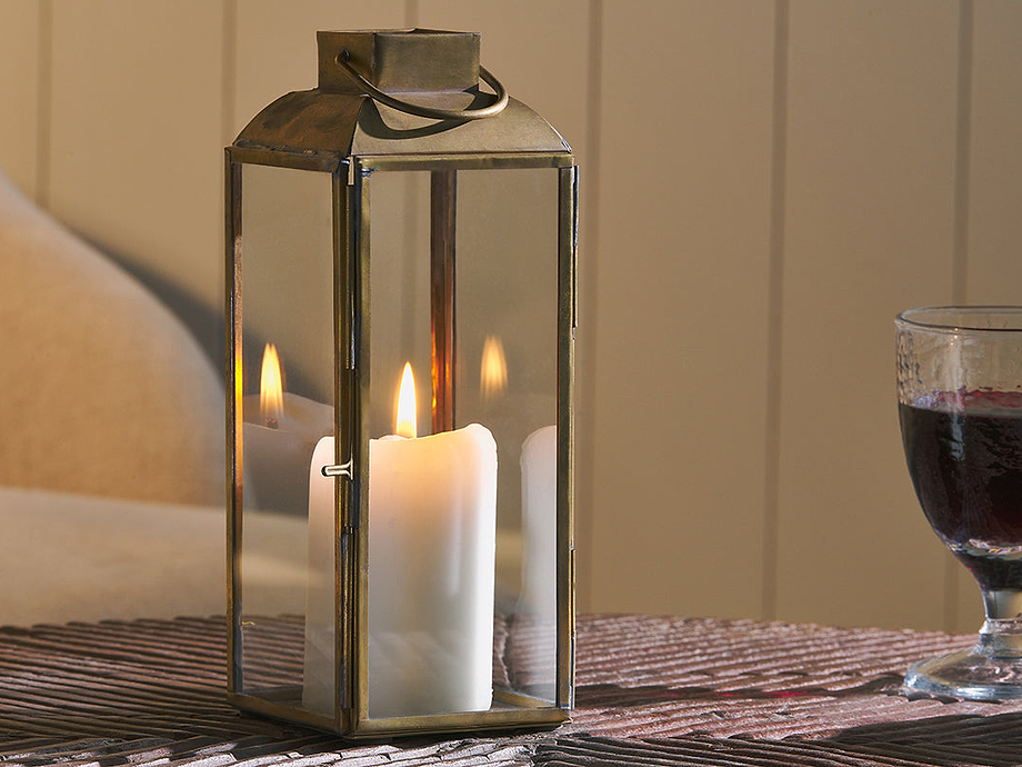 Maro Brass Lantern - Tall