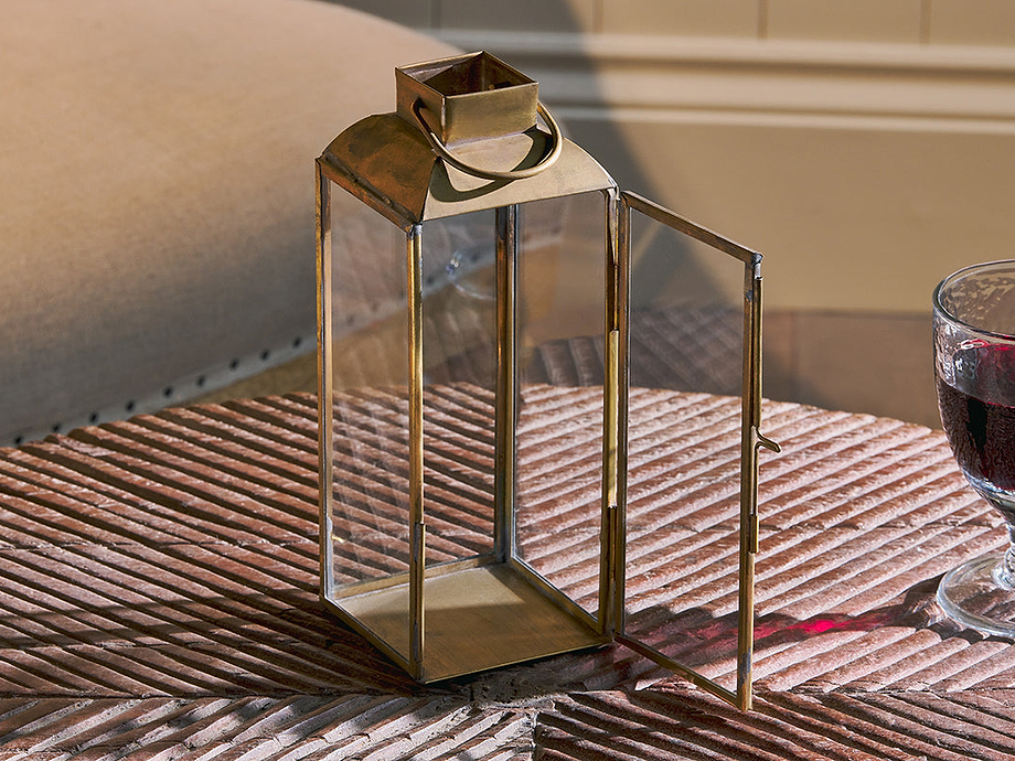 Maro Brass Lantern - Tall