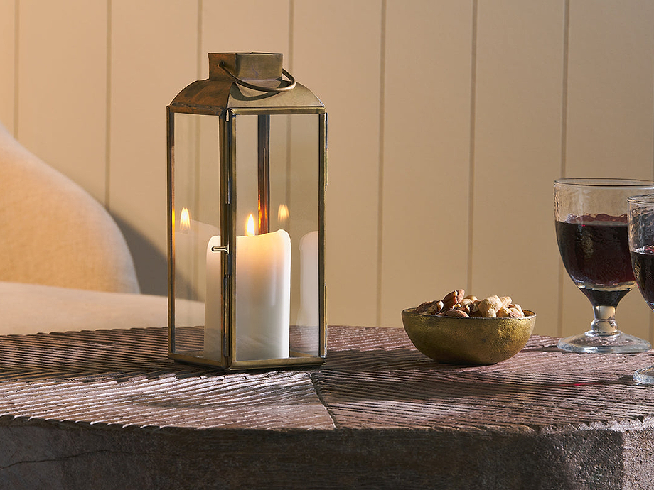 Maro Brass Lantern - Tall