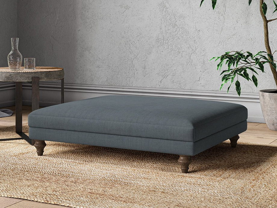 Marri Grand Footstool - Brera Linen Dusk