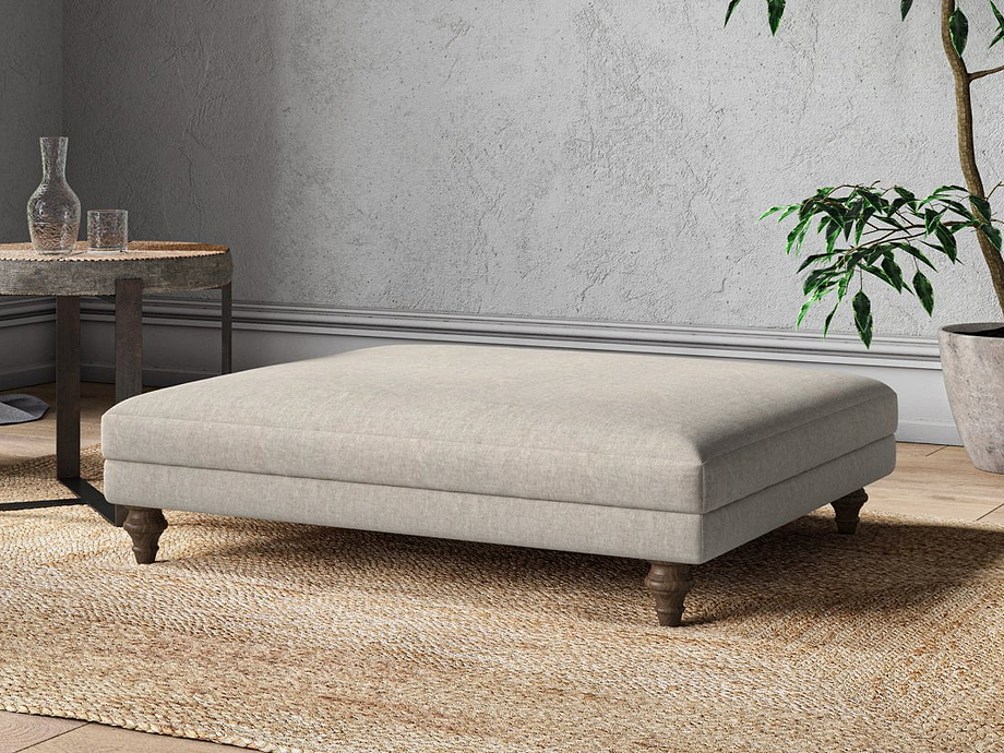 Marri Grand Footstool - Brera Linen Natural