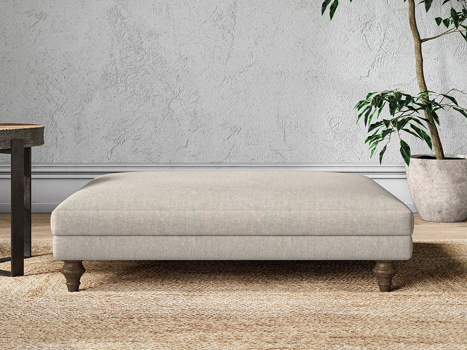 Marri Grand Footstool - Brera Linen Natural