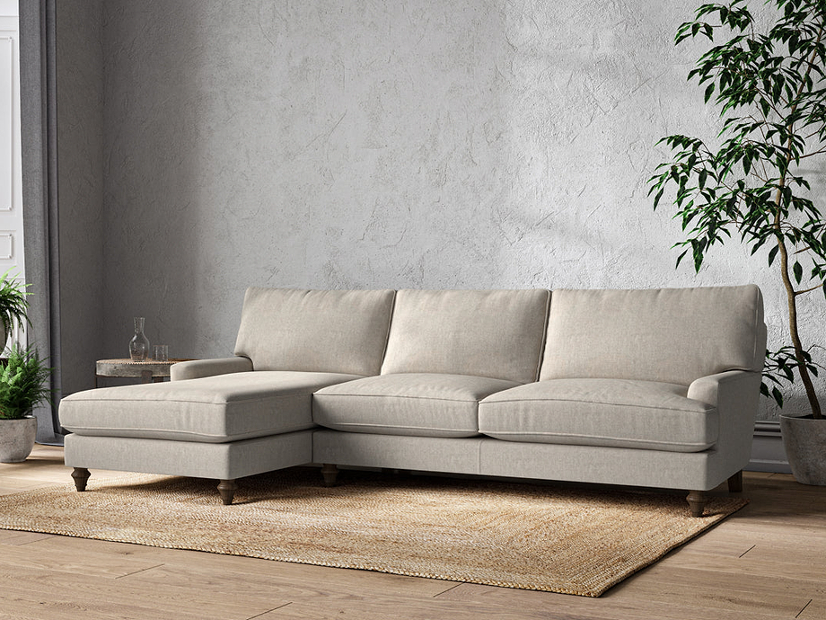 Marri Grand Left Hand Chaise Sofa - Brera Linen Natural