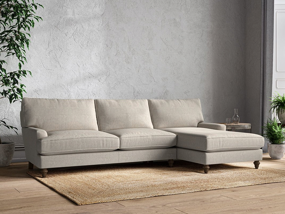 Marri Grand Right Hand Chaise Sofa - Brera Linen Natural