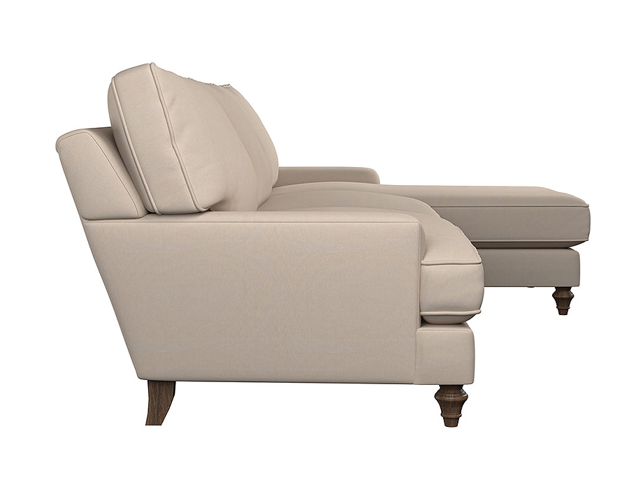 Marri Grand Right Hand Chaise Sofa - Recycled Cotton Thunder