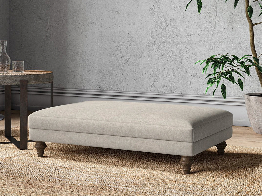 Marri Large Footstool - Brera Linen Natural