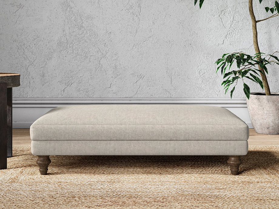 Marri Large Footstool - Brera Linen Natural