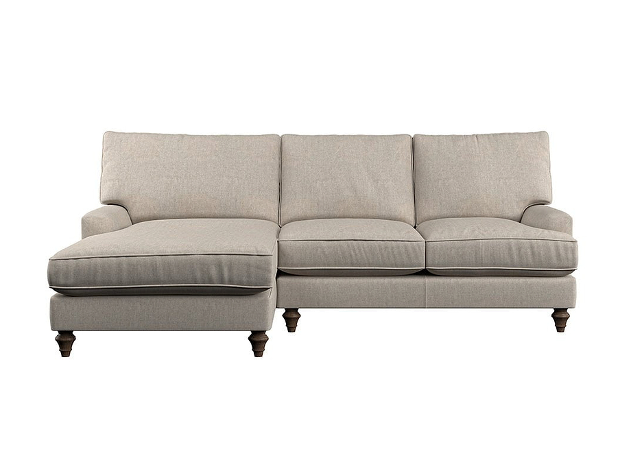 Marri Large Left Hand Chaise Sofa - Brera Linen Natural