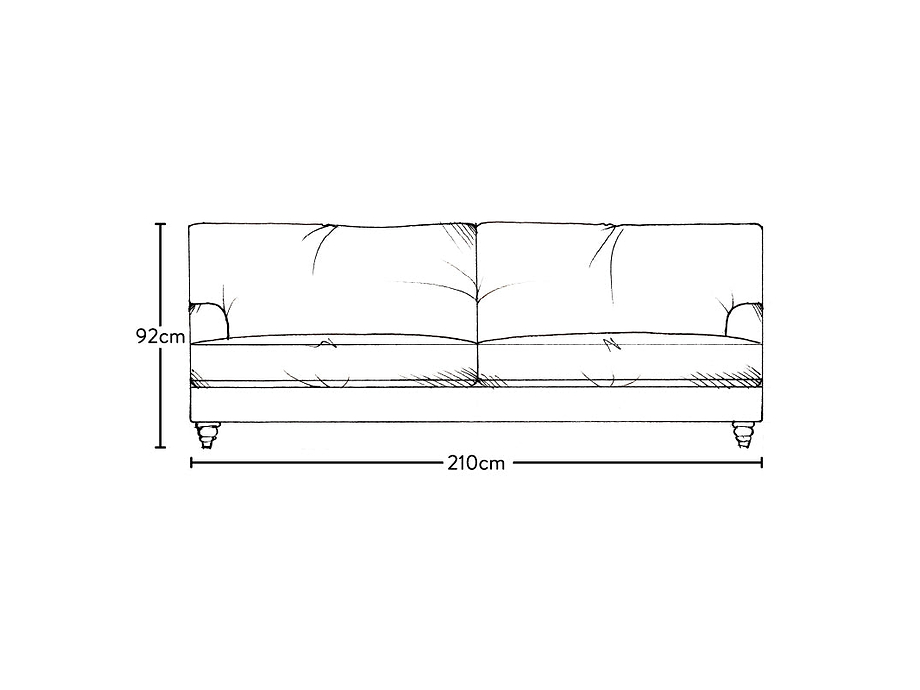 Marri Large Sofa - Recycled Cotton Thunder