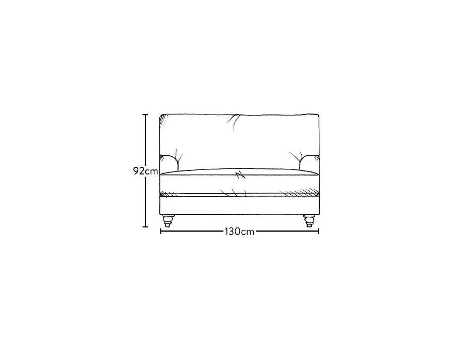 Marri Love Seat - Brera Linen Dusk
