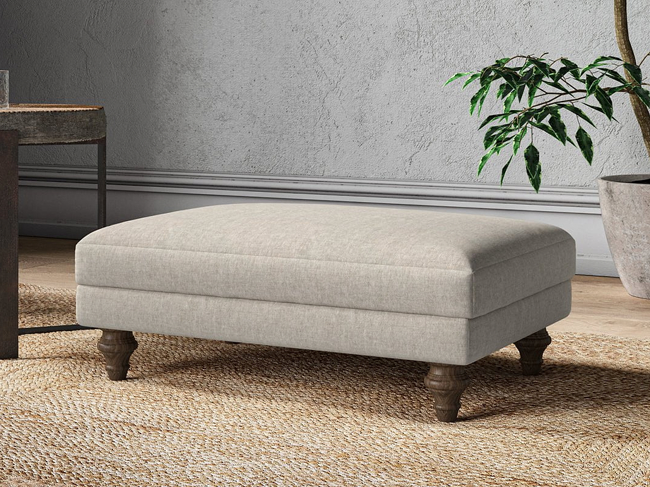 Marri Medium Footstool - Brera Linen Natural