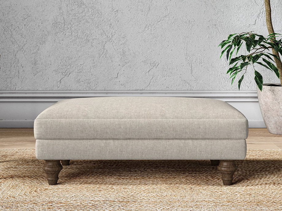 Marri Medium Footstool - Brera Linen Natural