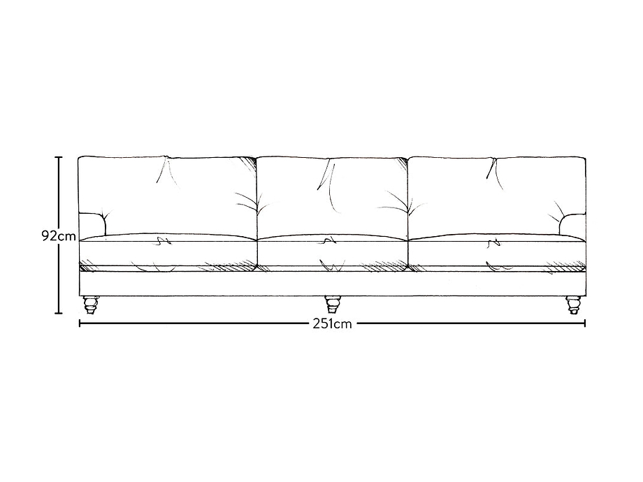 Marri Super Grand Sofa - Brera Linen Dusk