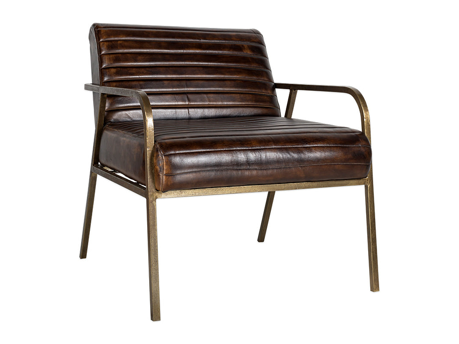 Mirai Ribbed Leather Armchair