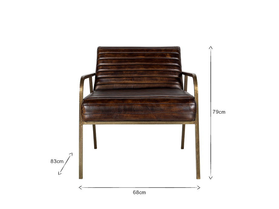 Mirai Ribbed Leather Armchair
