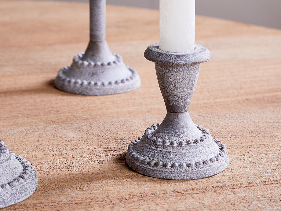 Moremi Candle Holders - Aged Zinc - (Set of 3)