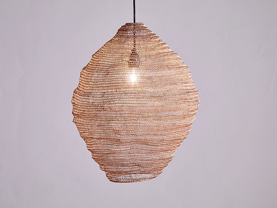 Mukuni Wire Lampshade - Brass - Large