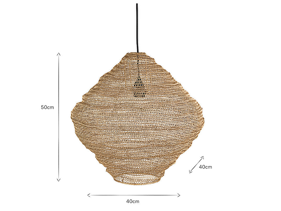 Mukuni  Wire Lampshade - Brass - Small