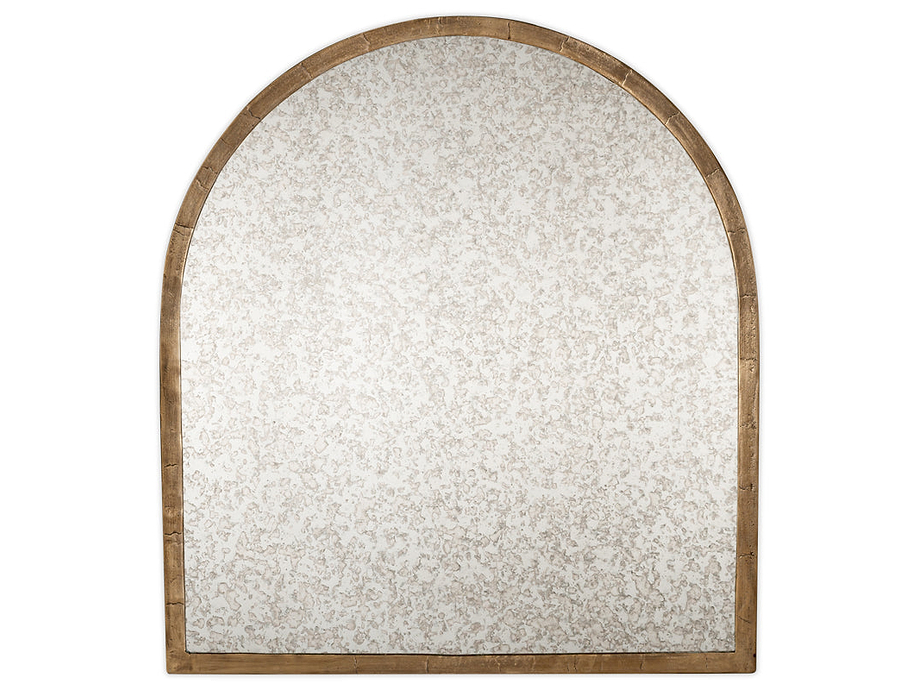 Murwara Antique Glass Arched Mirror - Antique Brass