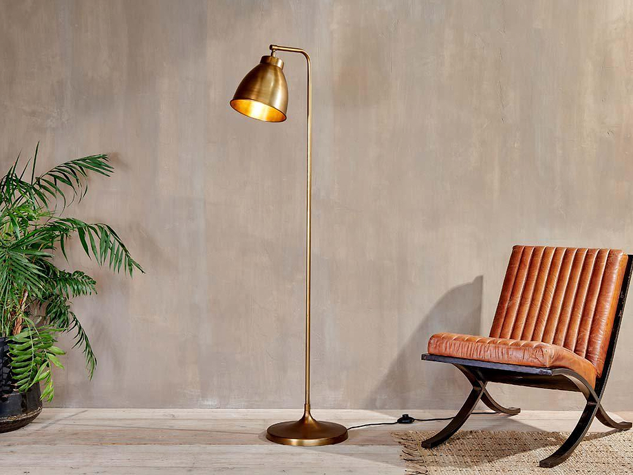 Muturi Floor Lamp - Antique Brass