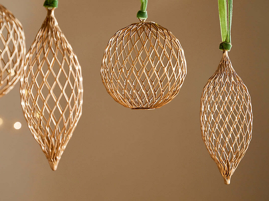 Nirav Wire Baubles - Brass (Set of 4)