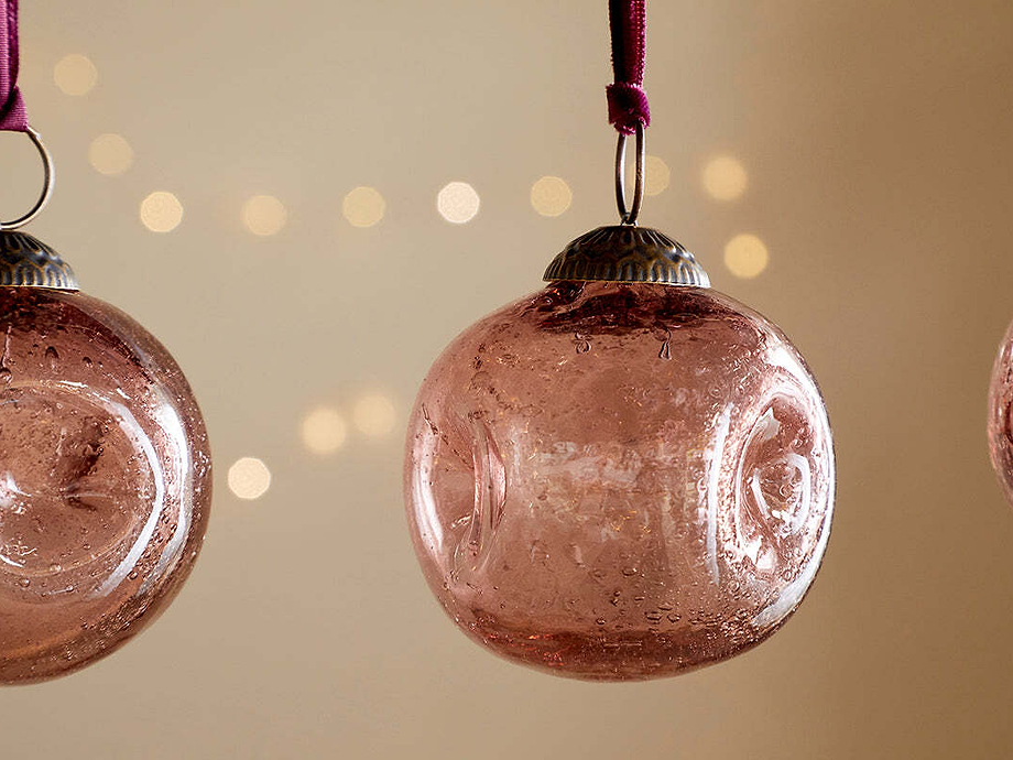 Nishan Pinched Baubles - Copper (Set of 4)