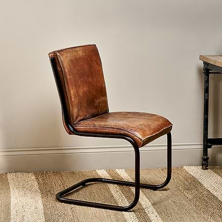 Narwana Leather Desk Chair - Aged Tan