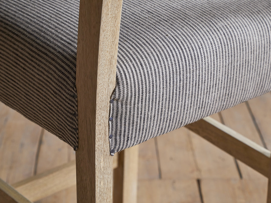 Nadeeka Linen Upholstered Counter Chair - Soft Grey