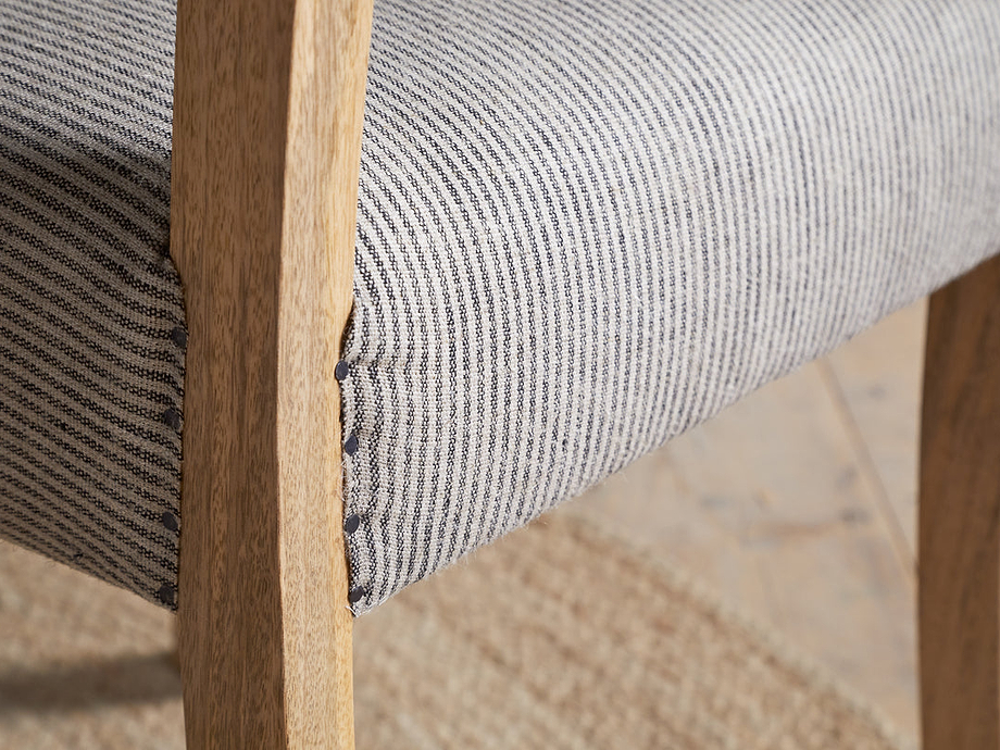 Nadeeka Linen Upholstered Dining Chair - Soft Grey