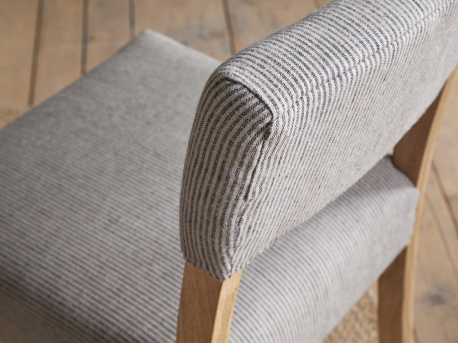 Nadeeka Linen Upholstered Dining Chair - Soft Grey