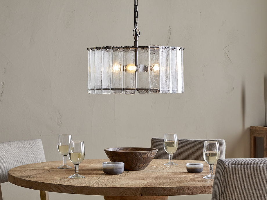 Nauka Statement Pendant - Aged Bronze & Clear