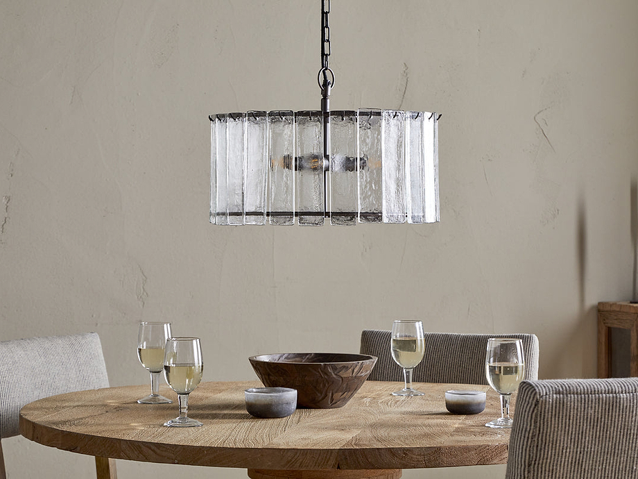 Nauka Statement Pendant - Aged Bronze & Clear