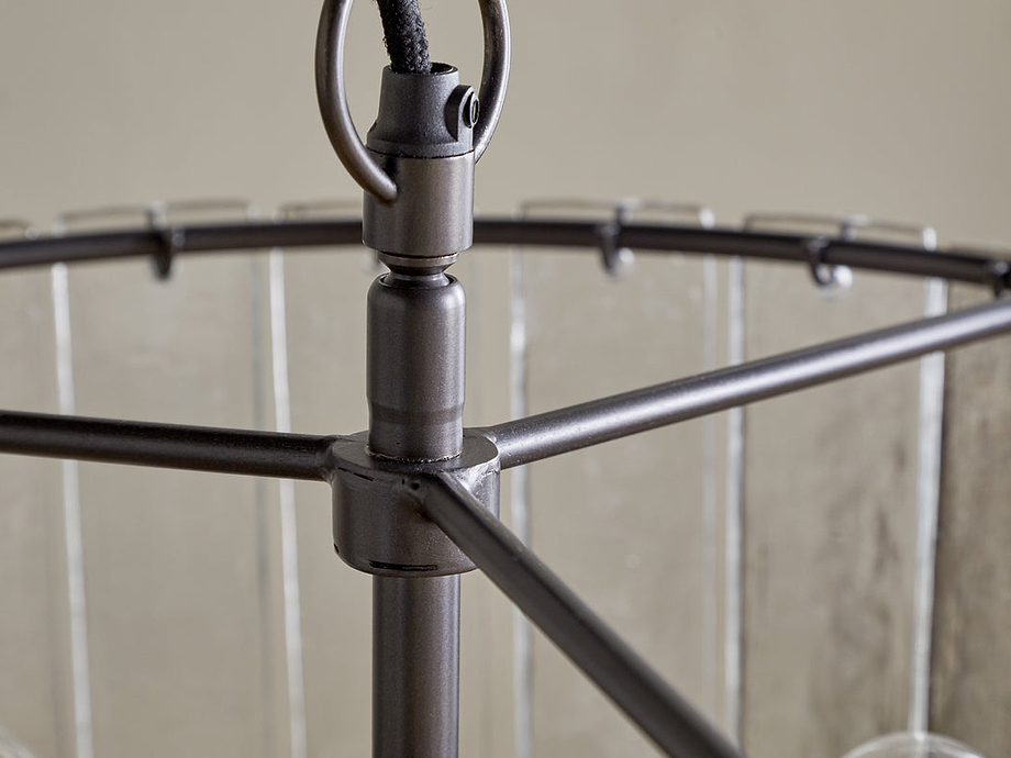Nauka Statement Pendant - Aged Bronze & Clear