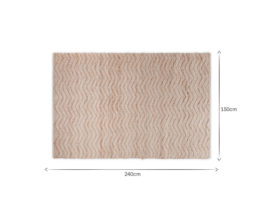 Nabami Chevron Jute Rug - Natural
