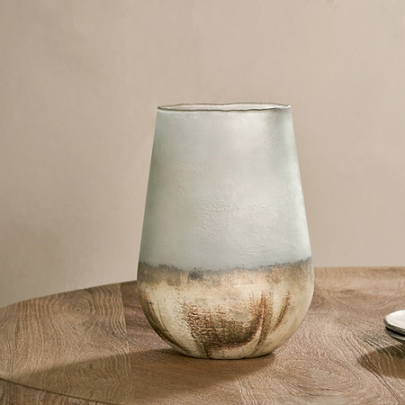 Ngolo Recycled Glass Vase - Aged Smoke