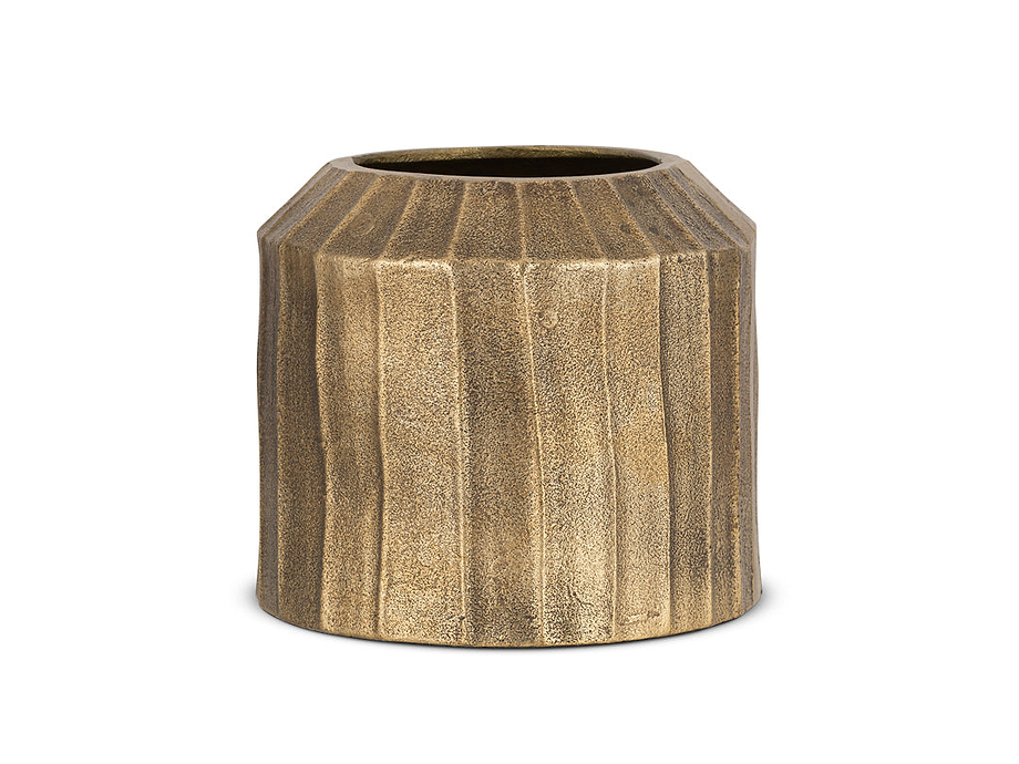 Nabara Cast Aluminium Planter - Antique Brass