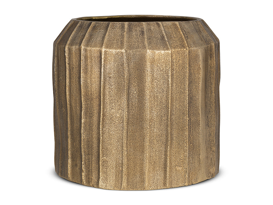 Nabara Cast Aluminium Planter - Antique Brass