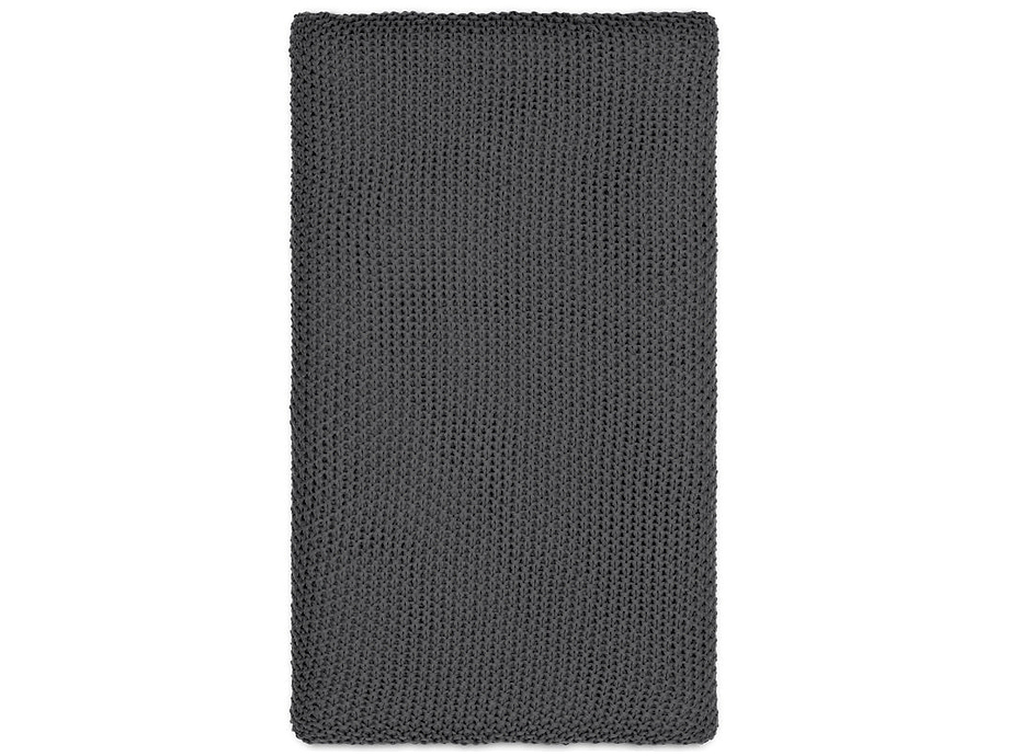 Nahan Moss Stitch Cotton Throw - Charcoal