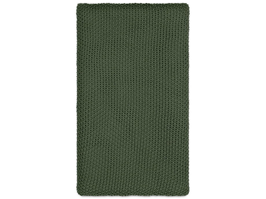 Nahan Moss Stitch Cotton Throw - Forest Green
