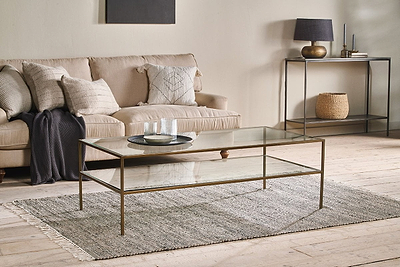 Nakuru Iron & Glass Coffee Table- nkuku