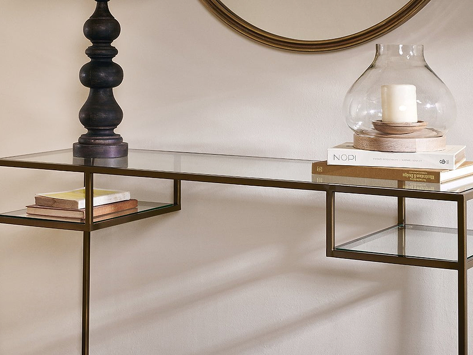 Nakuru Iron & Glass Console Table